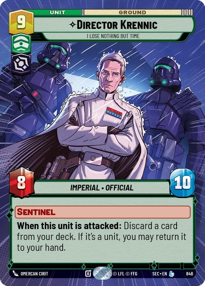 Director Krennic - I Lose Nothing But Time (Hyperspace Foil) card image