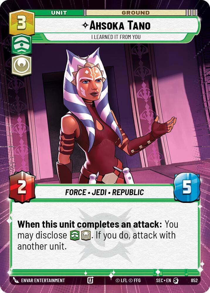 Ahsoka Tano - I Learned It from You (Hyperspace Foil) card image