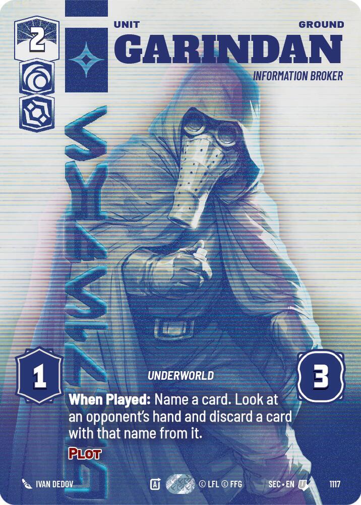 Garindan - Information Broker (Prestige Foil) card image