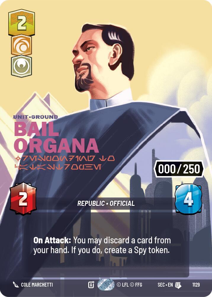 Bail Organa - Responding to Catastrophe (Serialized) card image