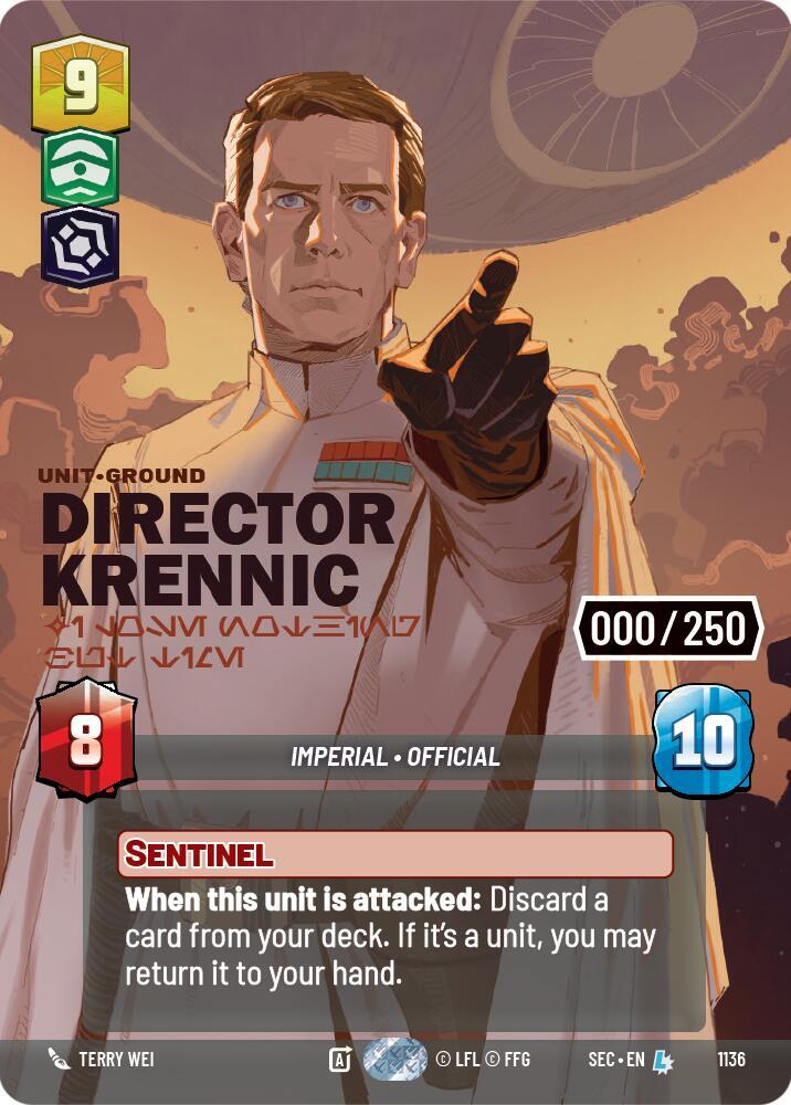 Director Krennic - I Lose Nothing But Time (Serialized) card image