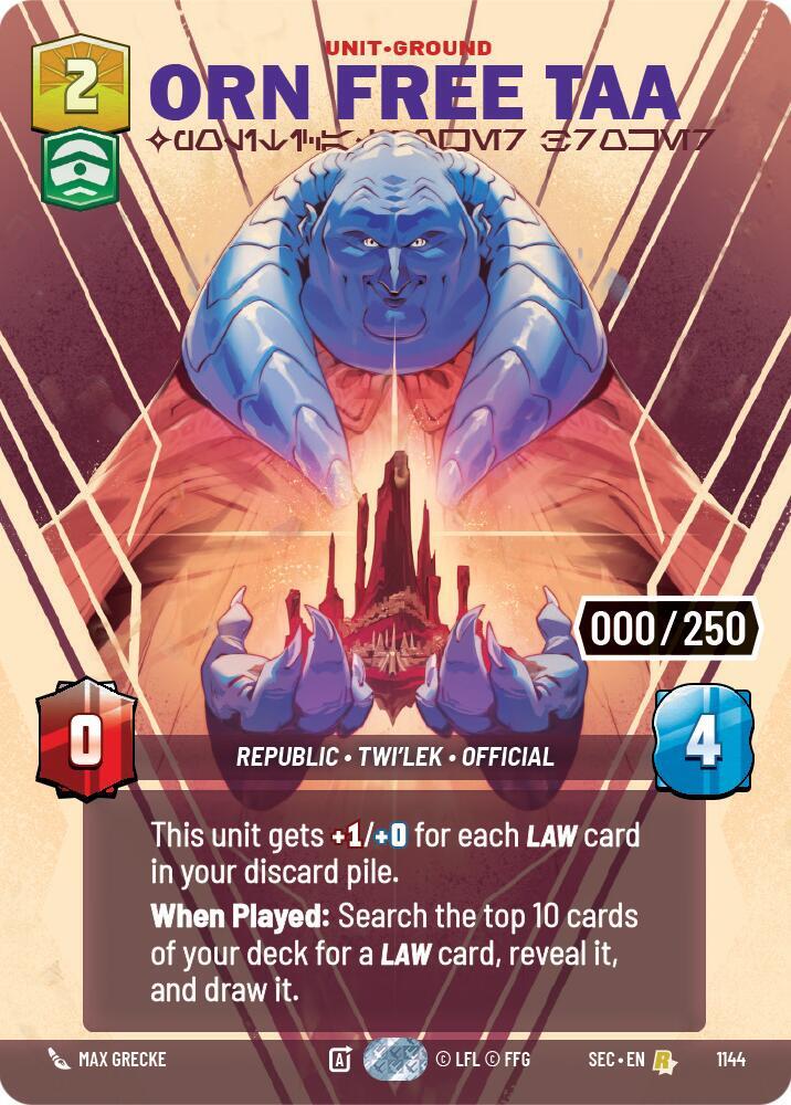 Orn Free Taa - Political Power Broker (Serialized) card image