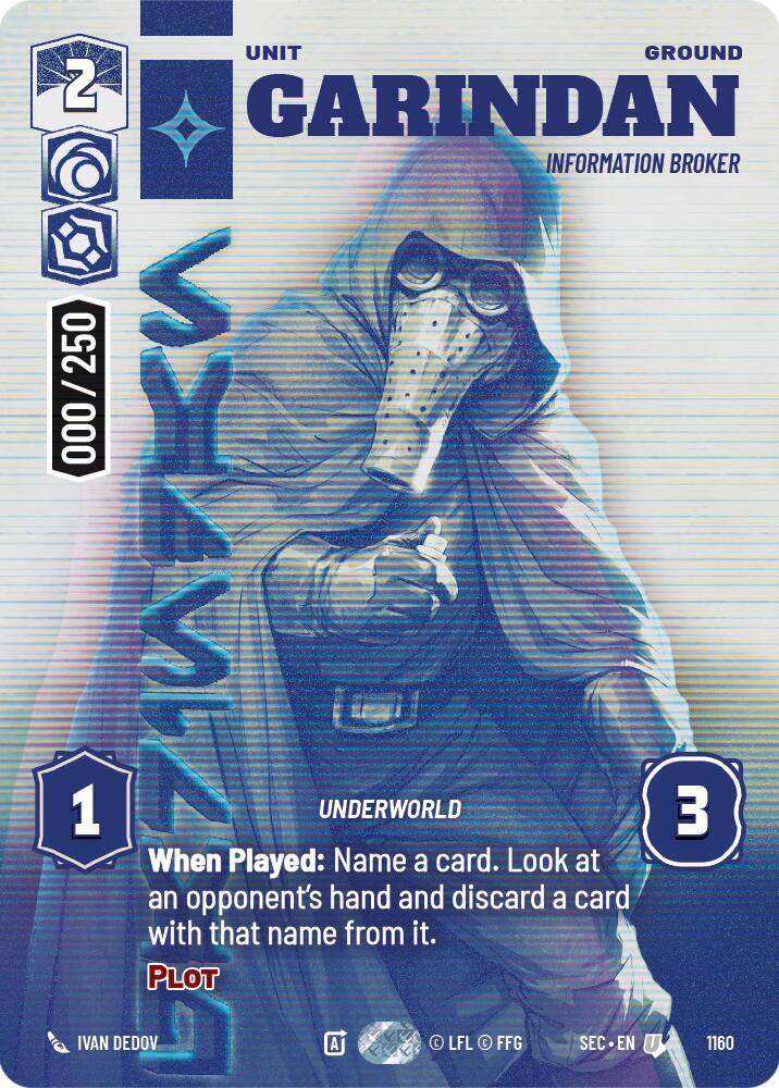 Garindan - Information Broker (Serialized) card image
