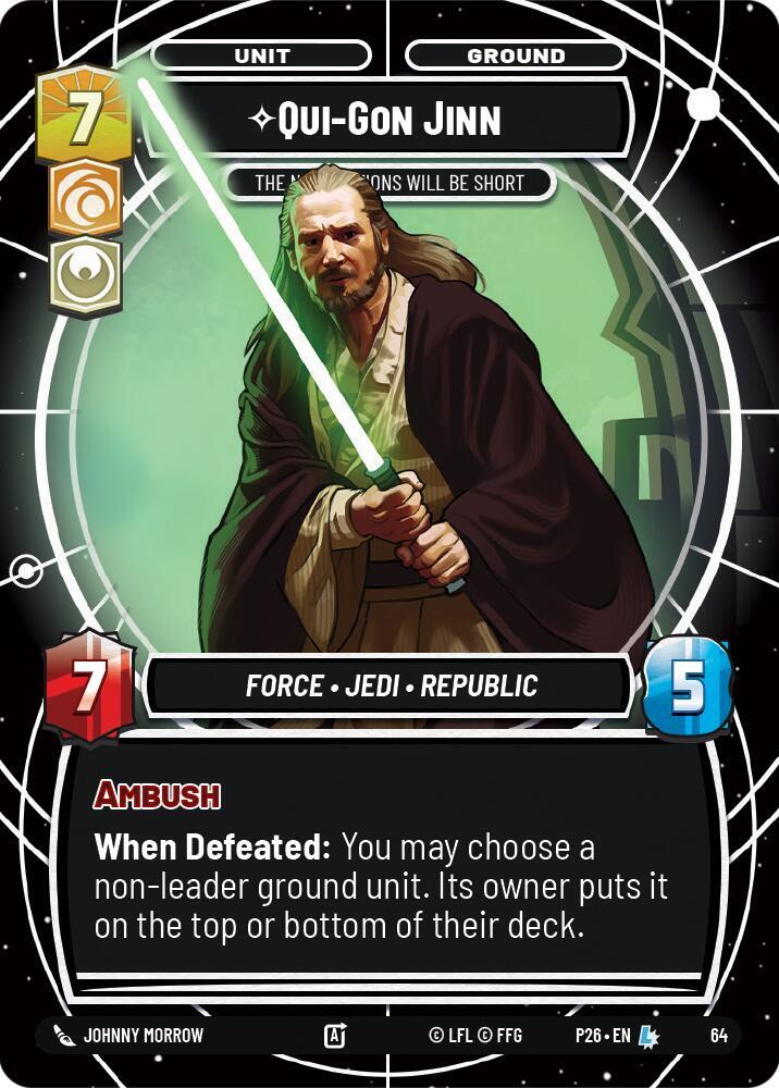 Qui-Gon Jinn - The Negotiations Will Be Short card image