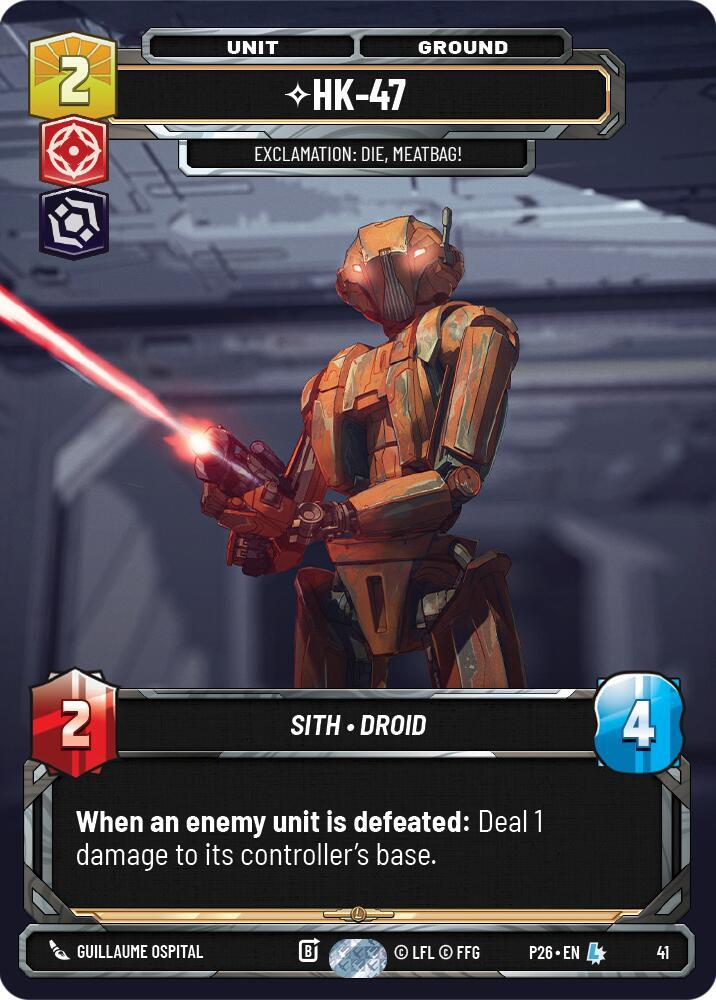 HK-47 - Exclamation: Die, Meatbag! (41) card image