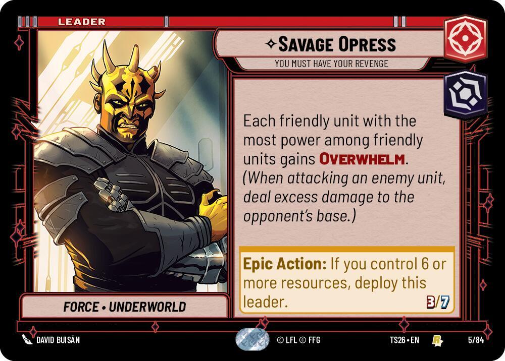 Savage Opress - You Must Have Your Revenge card image