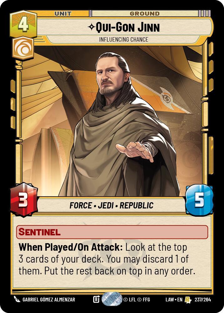 Qui-Gon Jinn - Influencing Chance card image