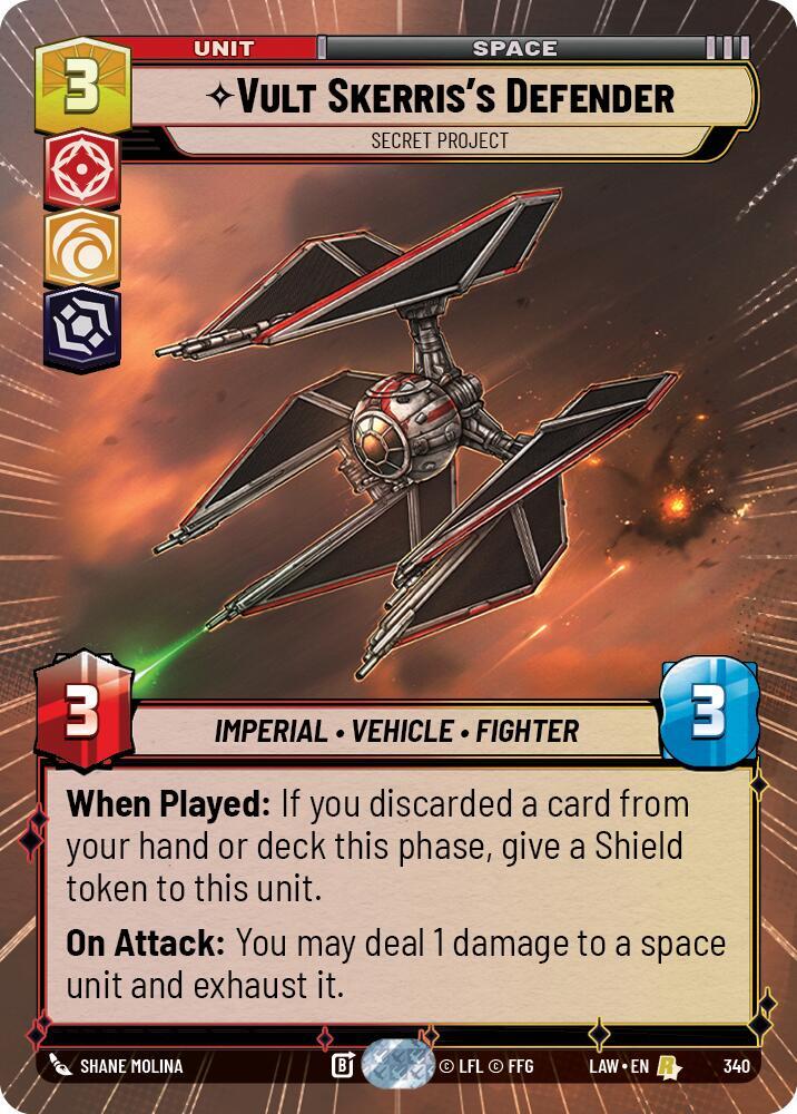 Vult Skerris's Defender - Secret Project (Hyperspace) card image