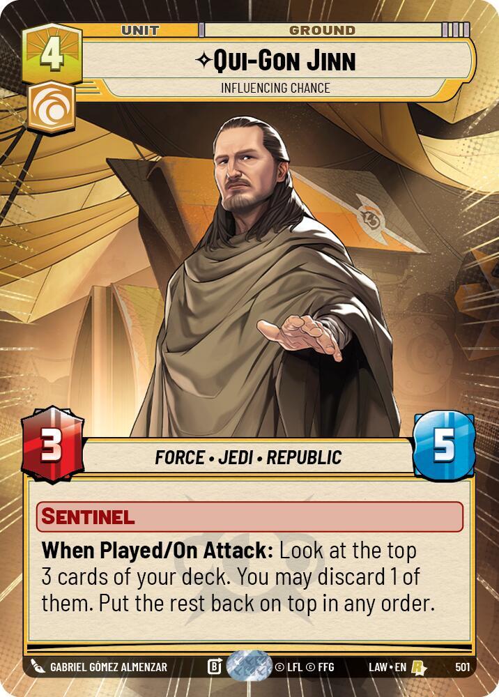 Qui-Gon Jinn - Influencing Chance (Hyperspace) card image