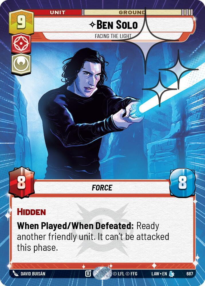 Ben Solo - Facing the Light (Hyperspace Foil) card image
