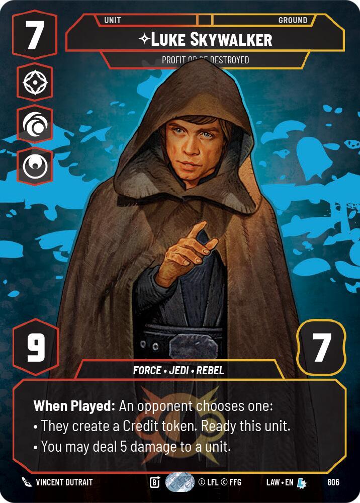Luke Skywalker - Profit or Be Destroyed (Prestige) card image