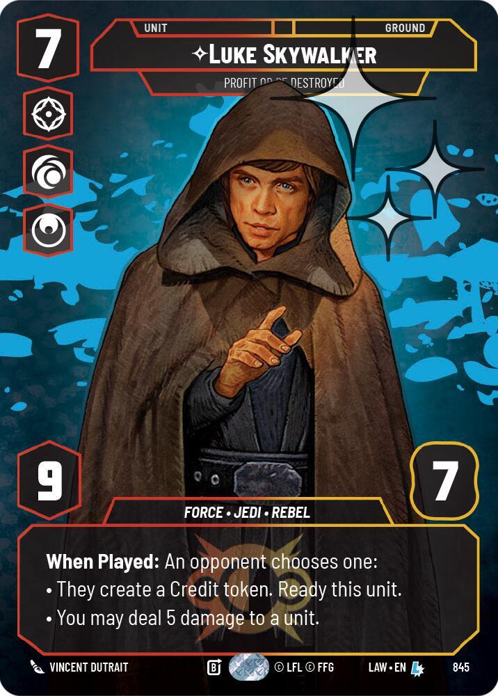 Luke Skywalker - Profit or Be Destroyed (Prestige Foil) card image