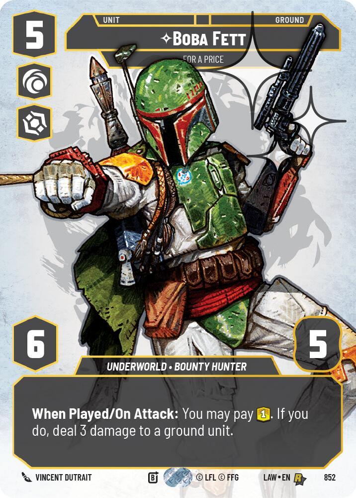 Boba Fett - For a Price (Prestige Foil) card image