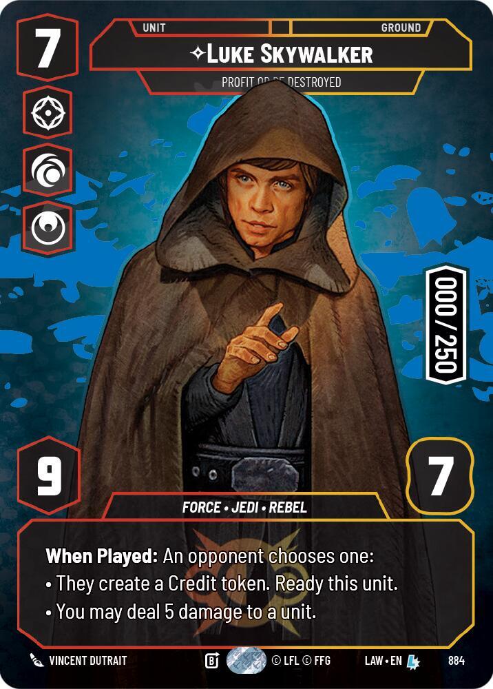 Luke Skywalker - Profit or Be Destroyed (Serialized) card image