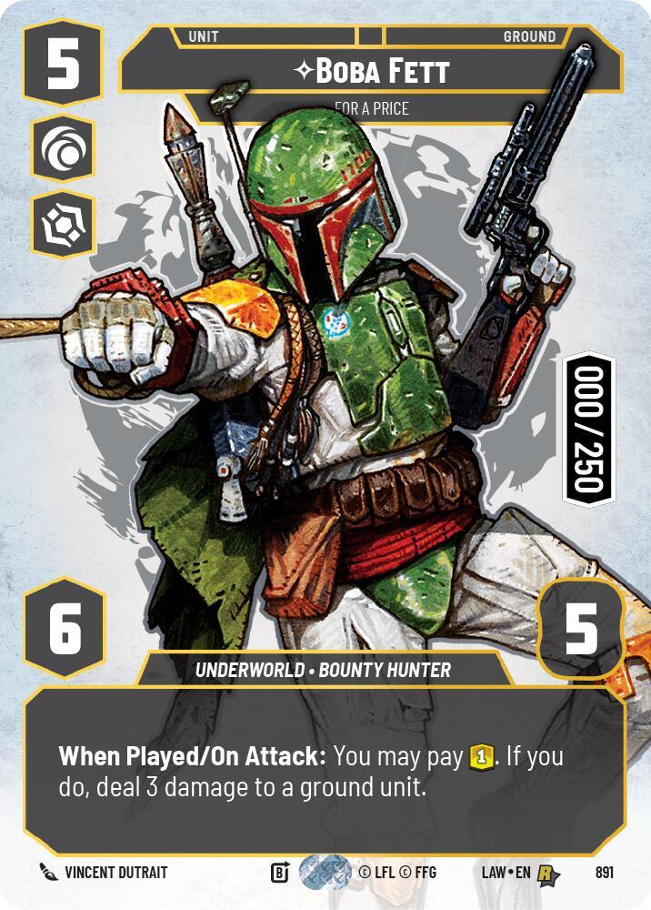 Boba Fett - For a Price (Serialized) card image