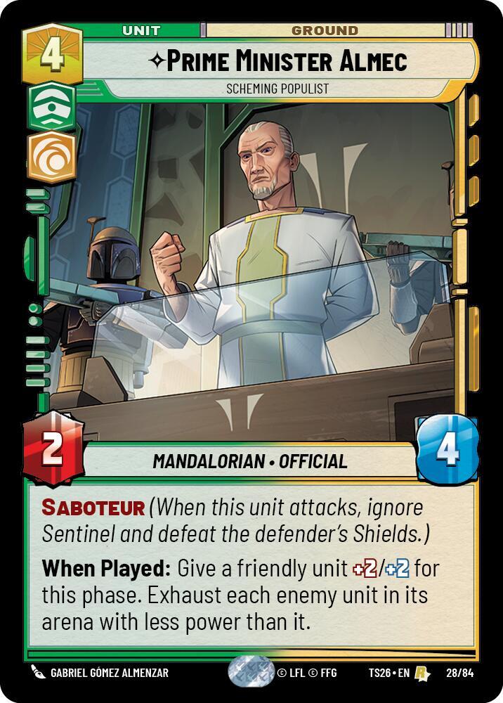 Prime Minister Almec - Scheming Populist card image