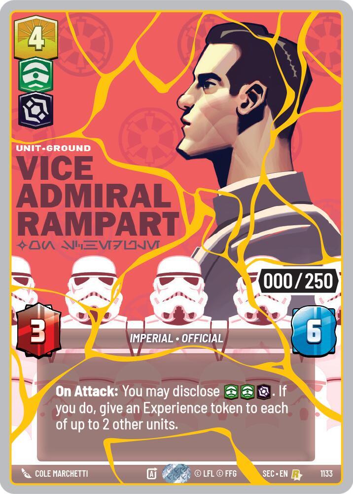 Vice Admiral Rampart - On Schedule (Serialized) (Gold) card image