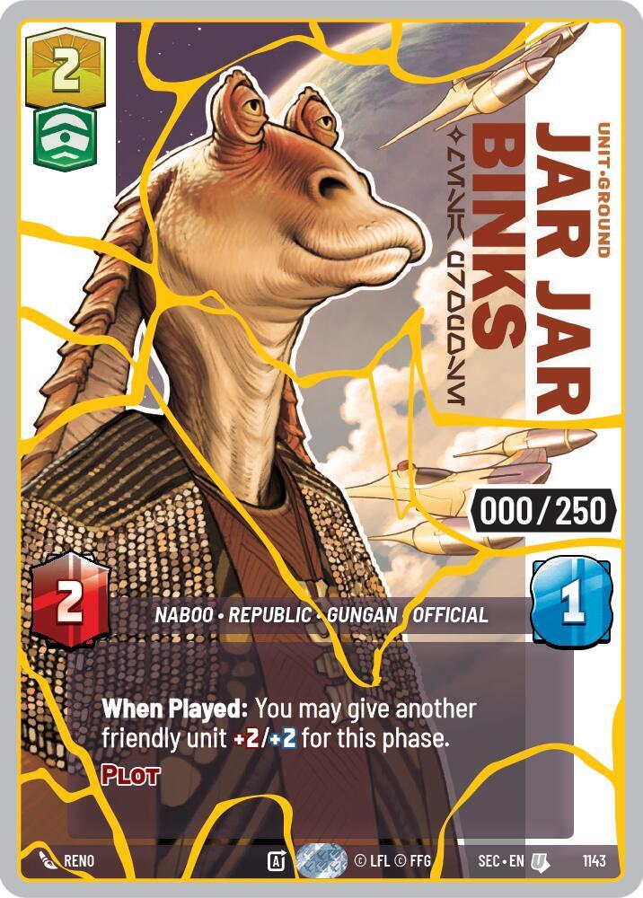 Jar Jar Binks - Mesa Propose (Serialized) (Gold) card image