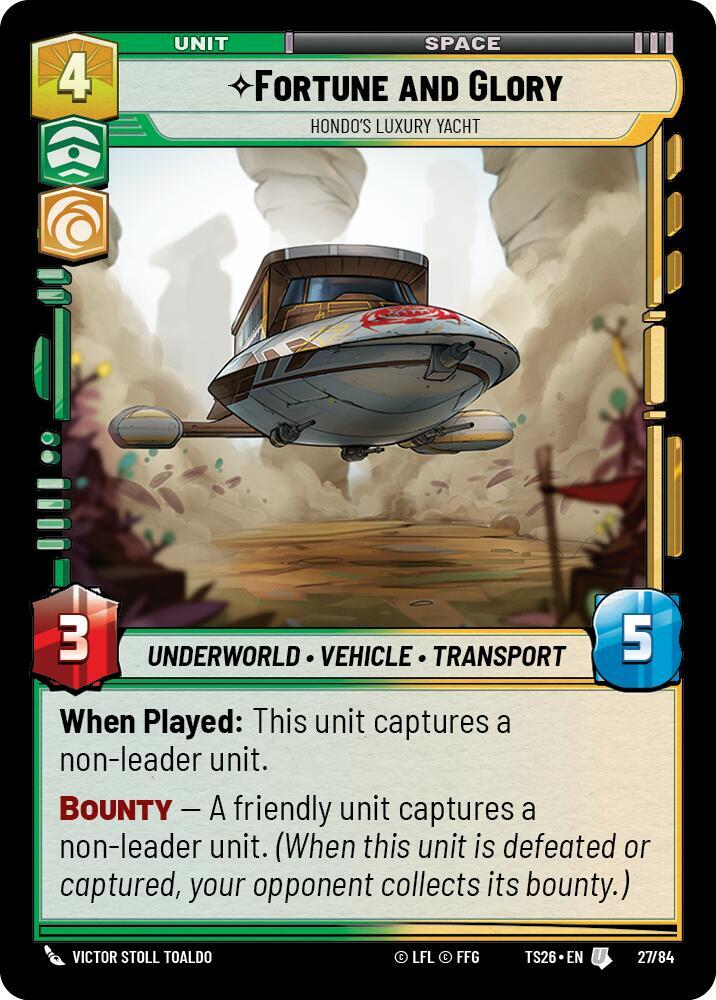 Fortune and Gory - Hondo's Luxury Yacht card image