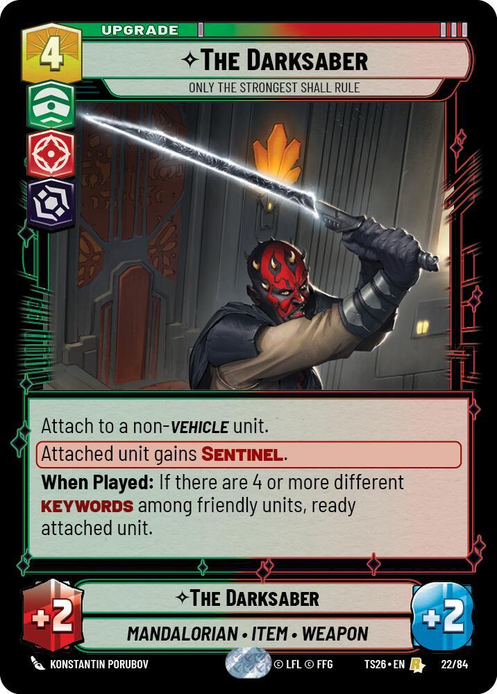 The Darksaber - Only the Strongest Shall Rule card image