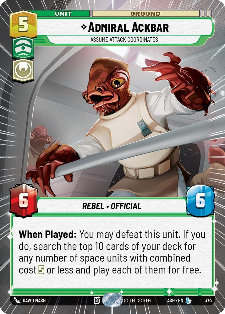 Admiral Ackbar - Assume Attack Coordinates (Hyperspace) card image
