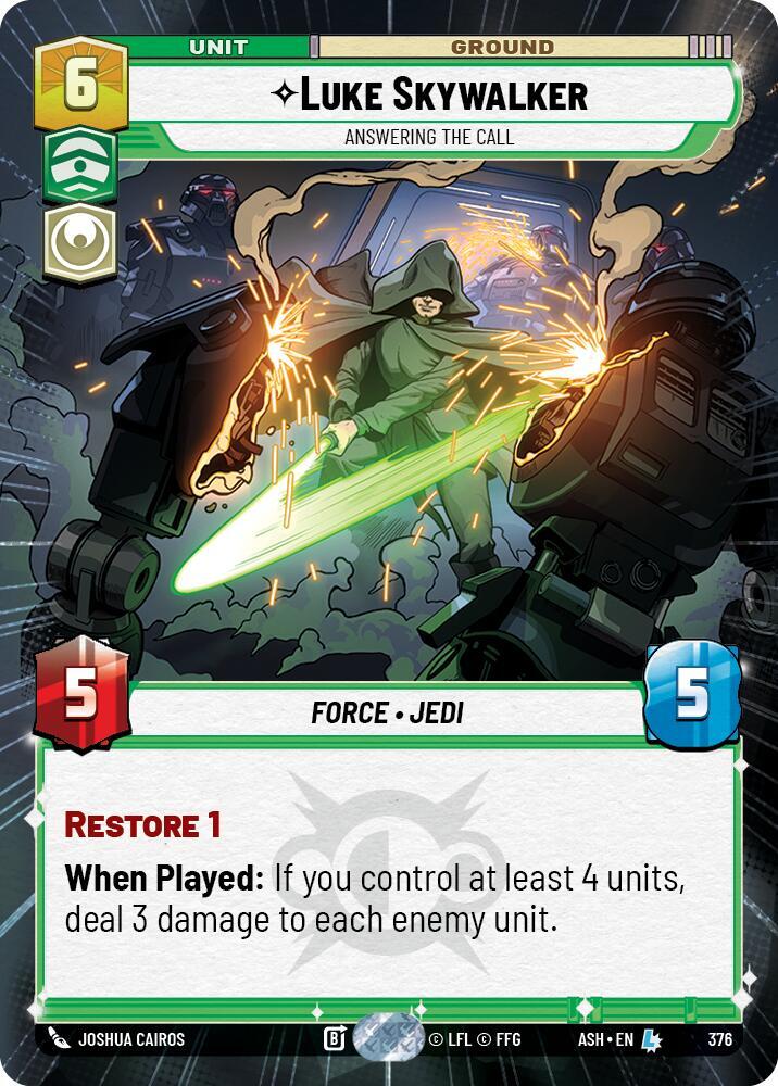 Luke Skywalker - Answering the Call (Hyperspace) card image
