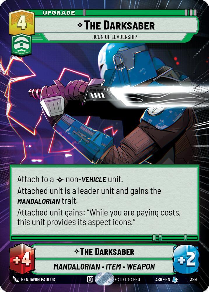 The Darksaber - Icon of Leadership (Hyperspace) card image