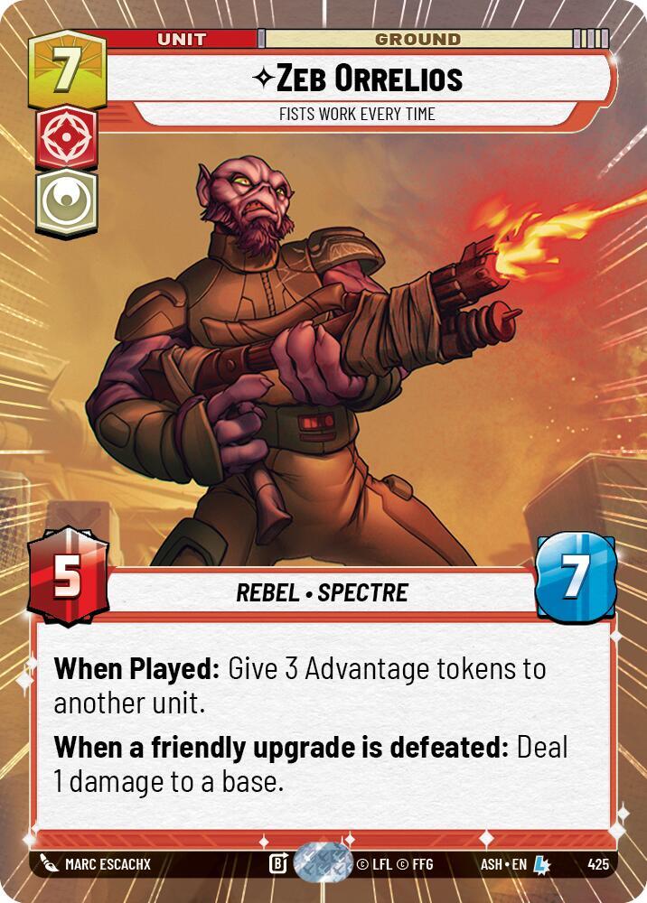 Zeb Orrelios - Fists Work Every Time (Hyperspace) card image