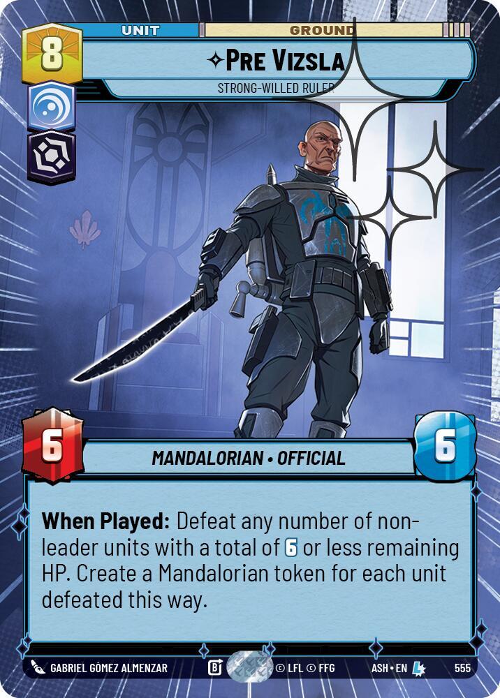 Pre Vizsla - Strong-Willed Ruler (Hyperspace Foil) card image