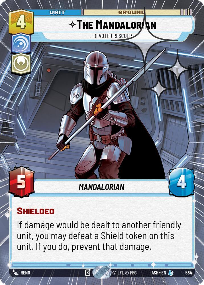 The Mandalorian - Devoted Rescuer (Hyperspace Foil) card image