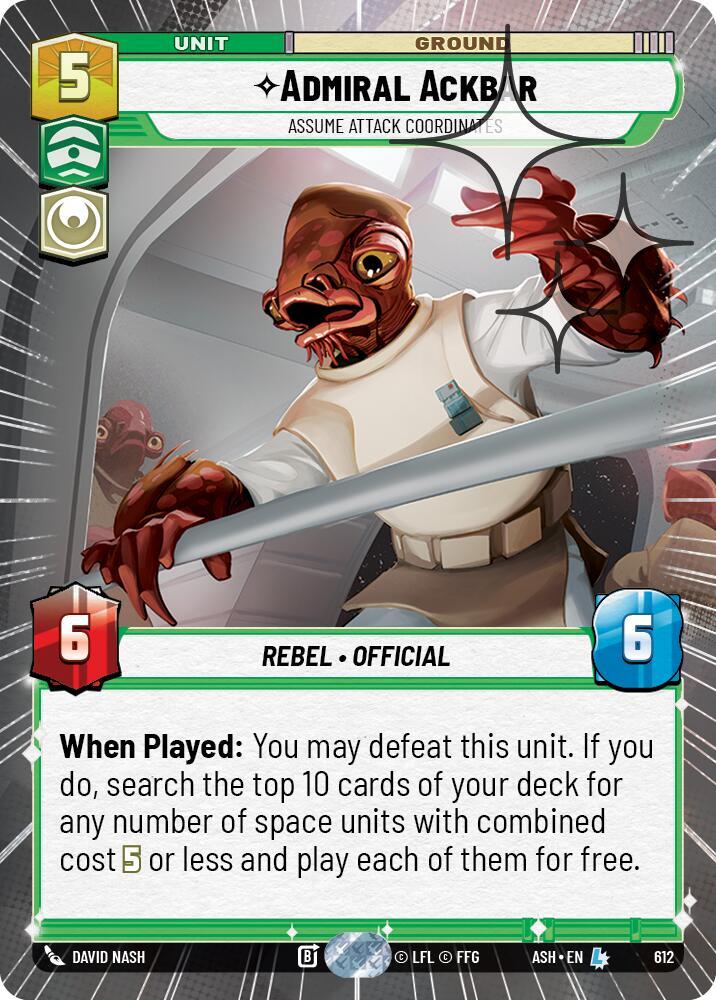 Admiral Ackbar - Assume Attack Coordinates (Hyperspace Foil) card image