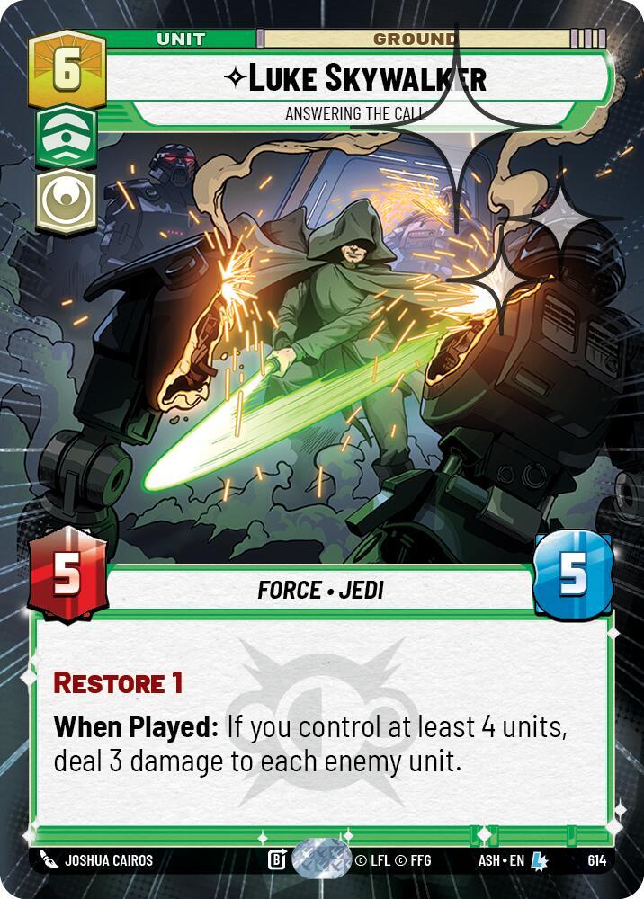 Luke Skywalker - Answering the Call (Hyperspace Foil) card image