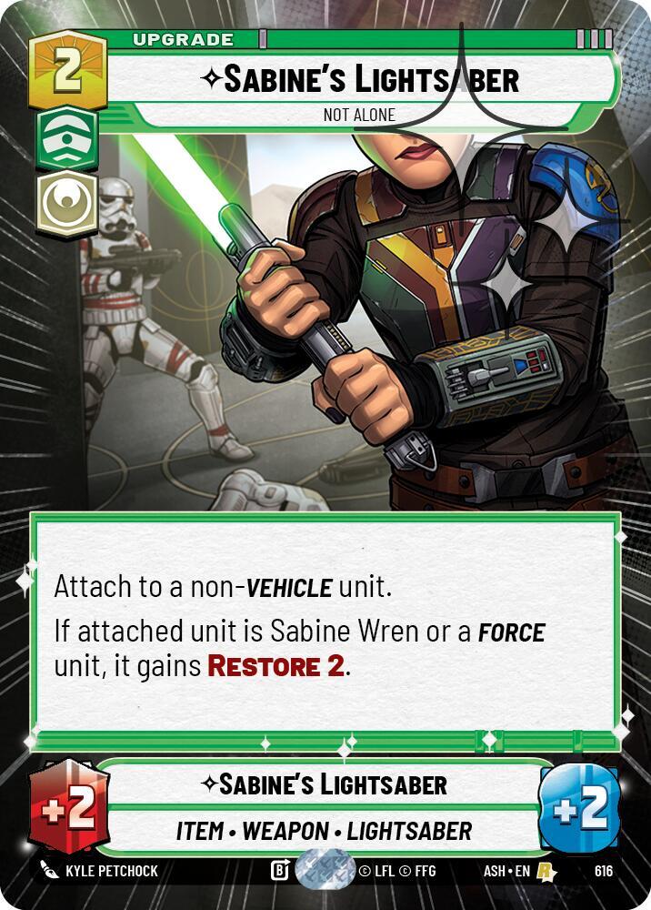 Sabine's Lightsaber - Not Alone (Hyperspace Foil) card image