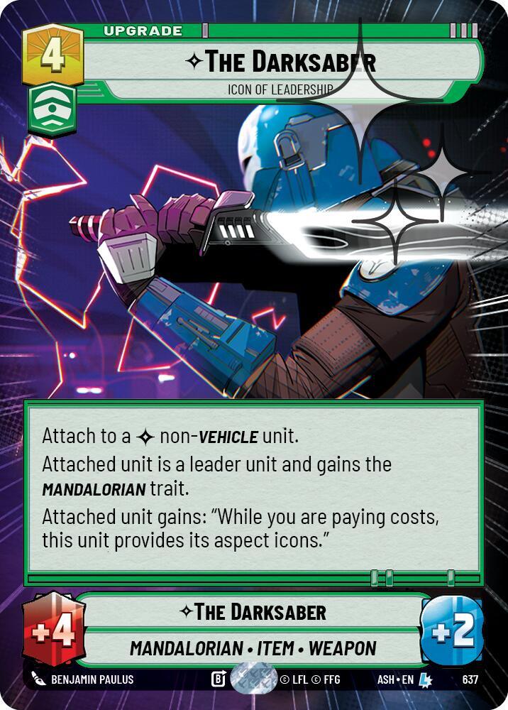 The Darksaber - Icon of Leadership (Hyperspace Foil) card image