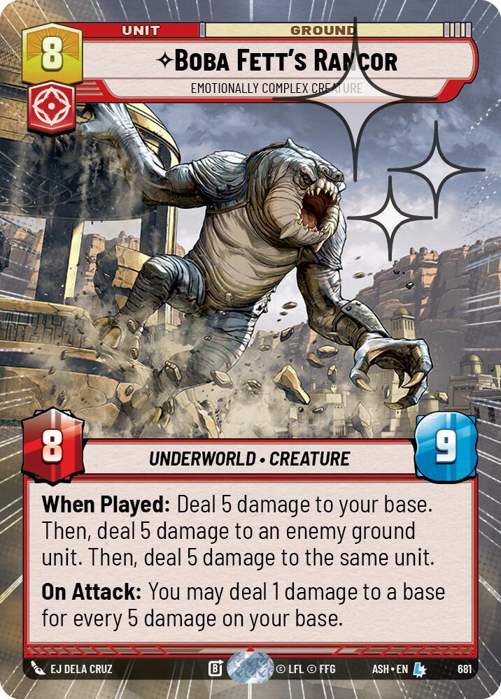 Boba Fett's Rancor - Emotionally Complex Creature (Hyperspace Foil) card image