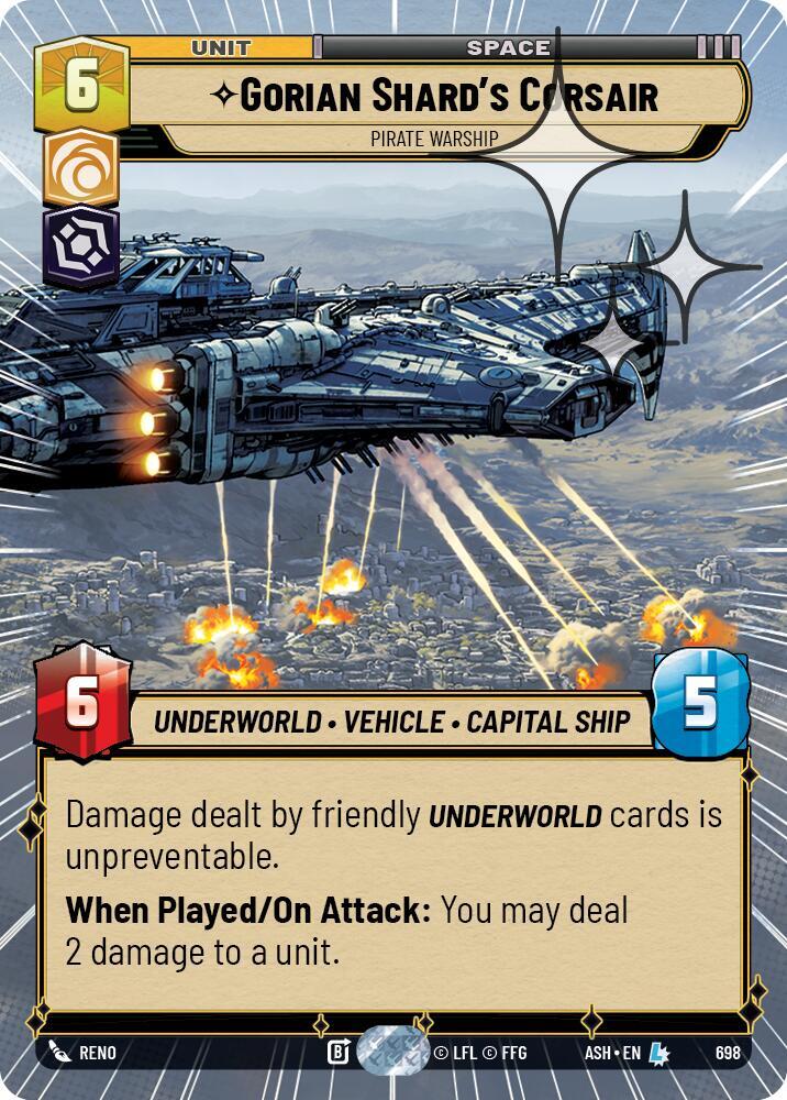 Gorian Shard's Corsair - Pirate Warship (Hyperspace Foil) card image