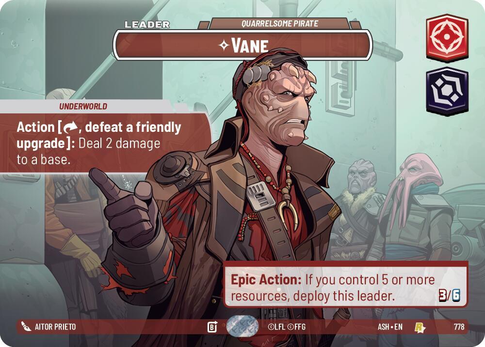 Vane - Quarrelsome Pirate (Showcase) card image
