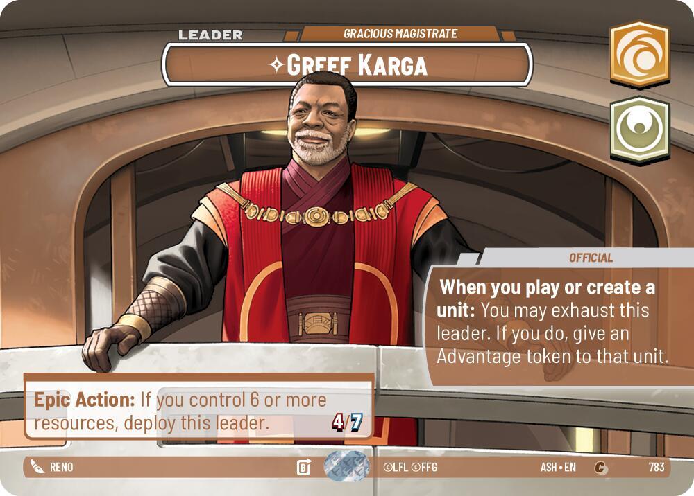 Greef Karga - Gracious Magistrate (Showcase) card image