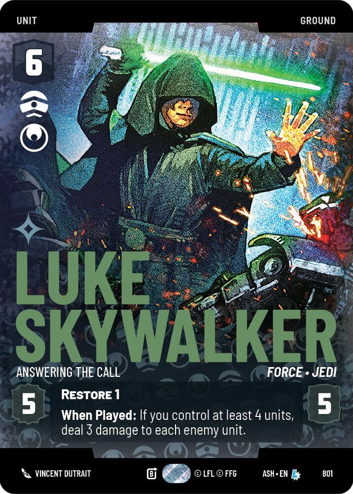 Luke Skywalker - Answering the Call (Prestige) card image