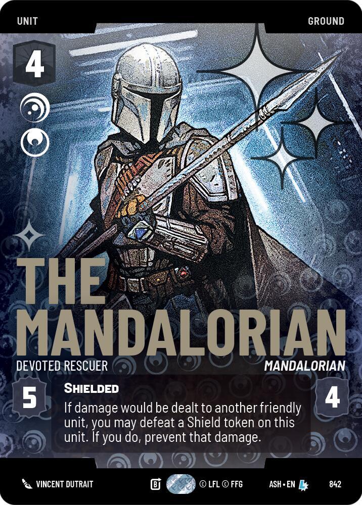 The Mandalorian - Devoted Rescuer (Prestige Foil) card image