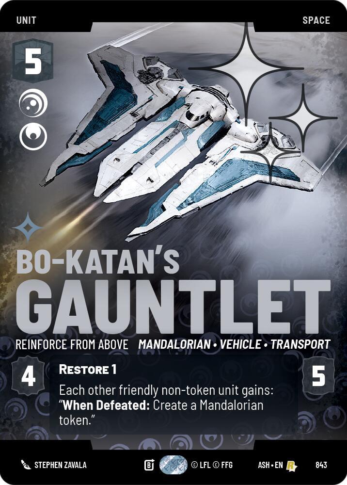 Bo-Katan's Gauntlet - Reinforce from Above (Prestige Foil) card image
