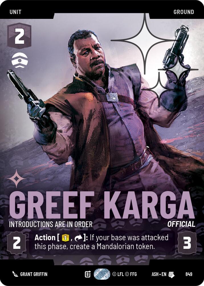 Greef Karga - Introductions are in Order (Prestige Foil) card image
