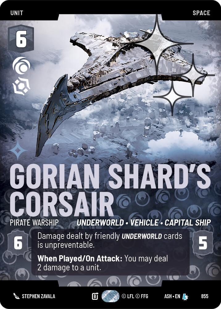 Gorian Shard's Corsair - Pirate Warship (Prestige Foil) card image