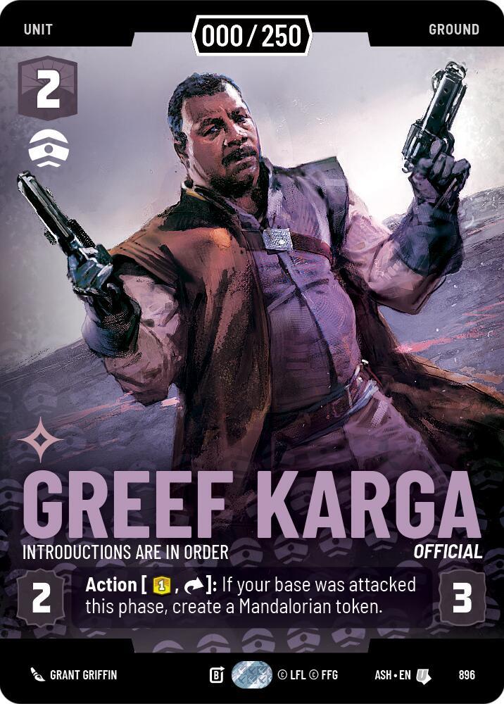 Greef Karga - Introductions are in Order (Serialized) card image