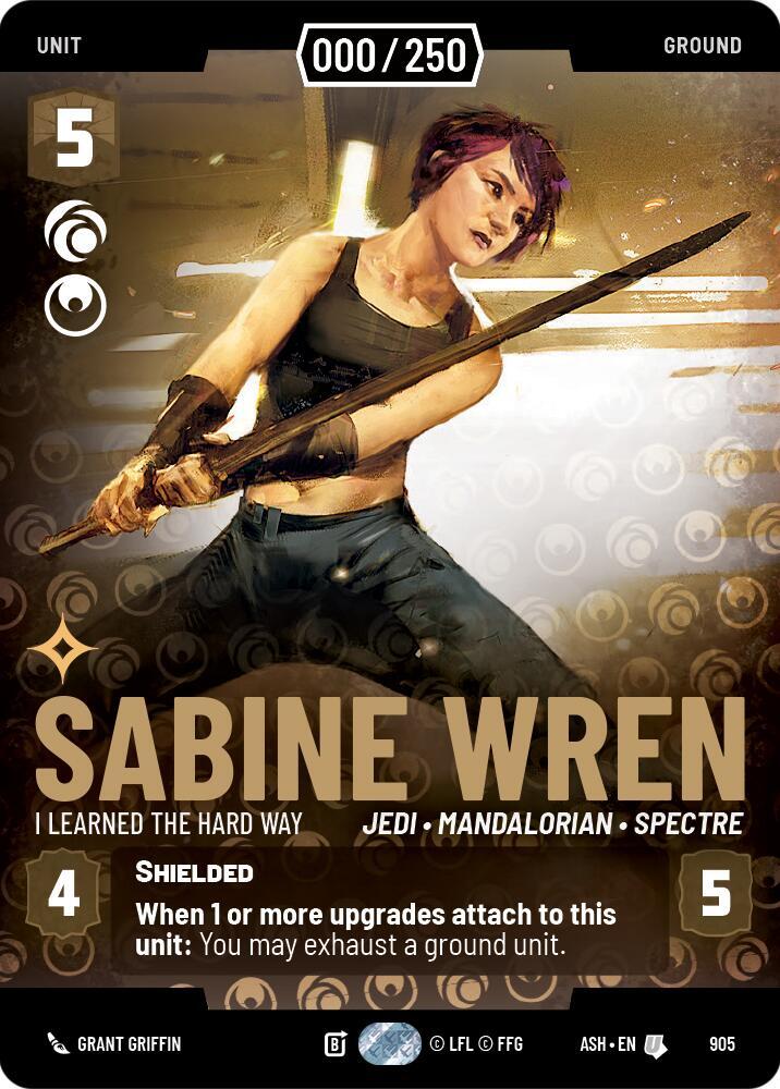 Sabine Wren - I Learned the Hard Way (Serialized) card image