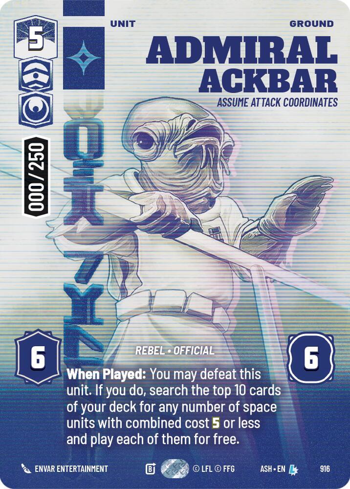 Admiral Ackbar - Assume Attack Coordinates (Serialized) card image