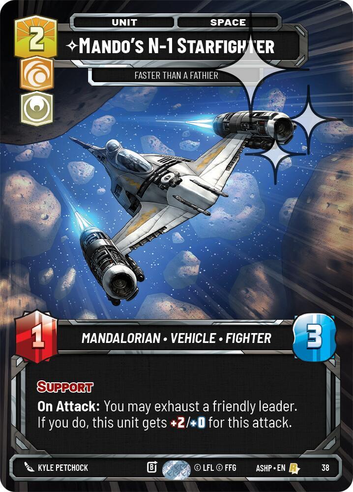 Mando's N-1 Starfighter - Faster than a Fathier (Foil) card image