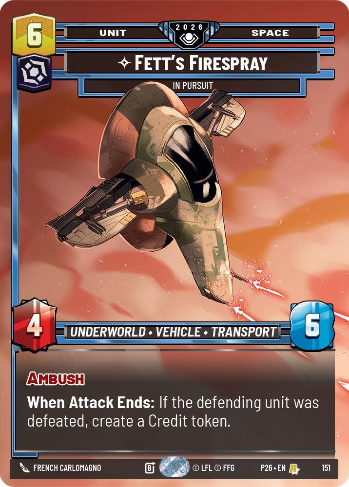 Fett's Firespray - In Pursuit (Prize Wall) card image