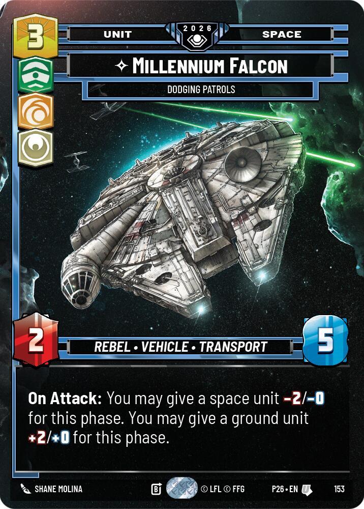Millennium Falcon - Dodging Patrols (Prize Wall) (Foil) card image
