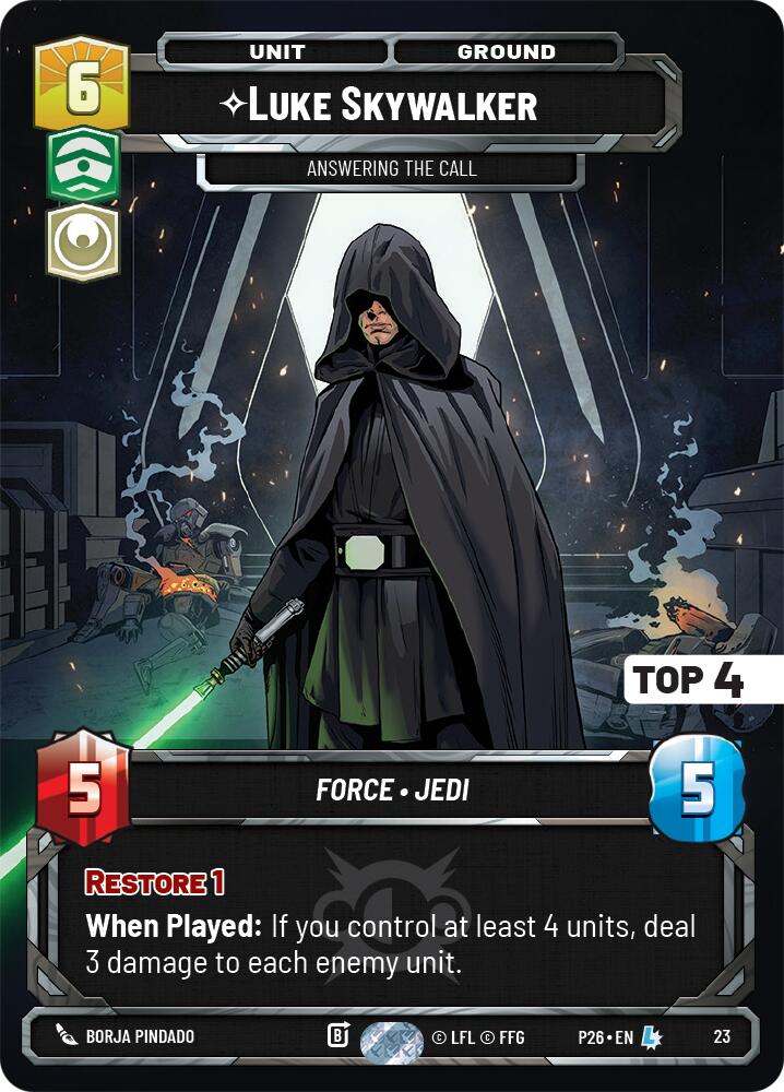 Luke Skywalker -  Answering the Call (Top 4) card image